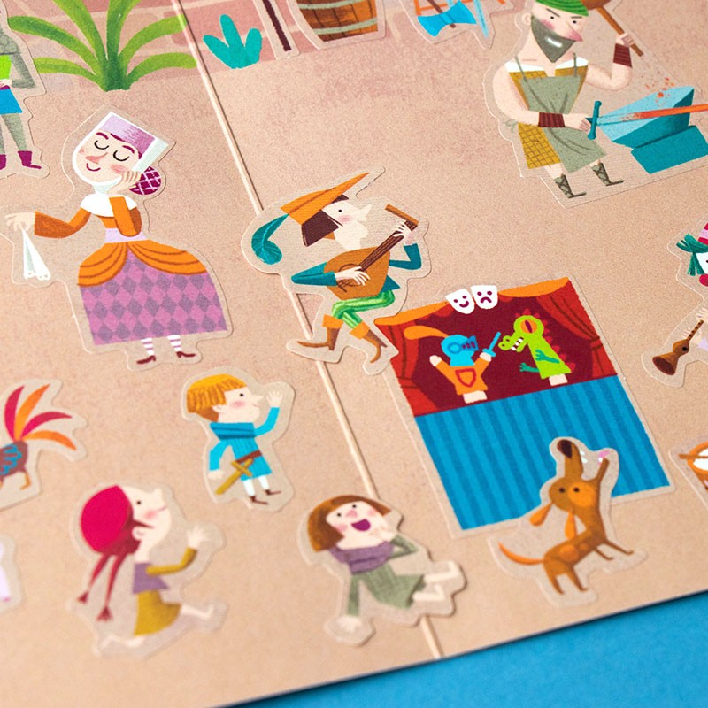 <p>100 medieval stickers</p>